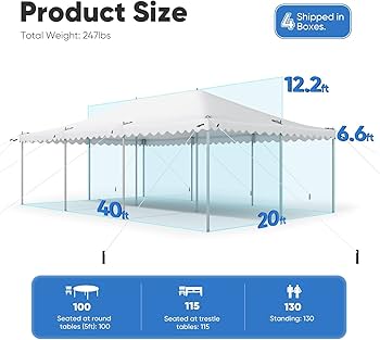 Amazon.com : Quictent 20x40 Party Tent Heavy Duty Waterproof
